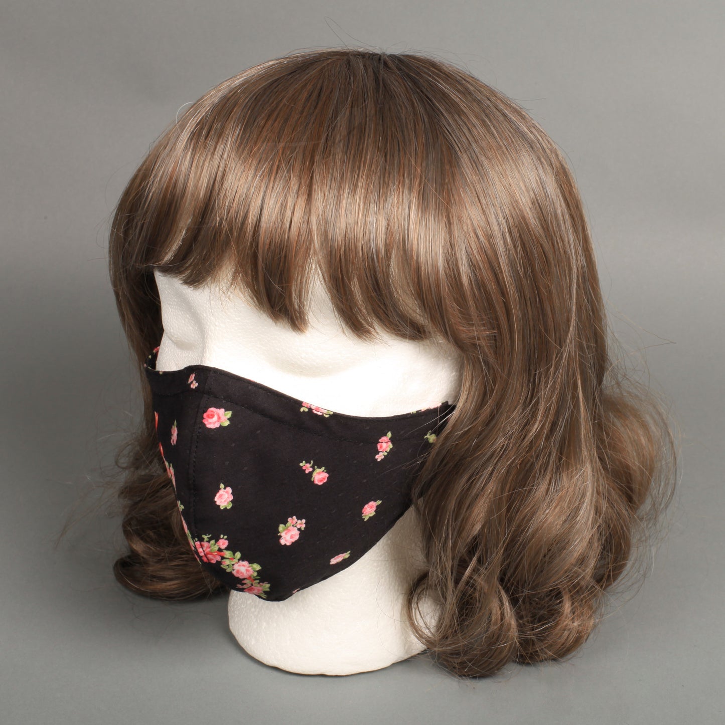 Floral Hearts Face Mask with Pocket