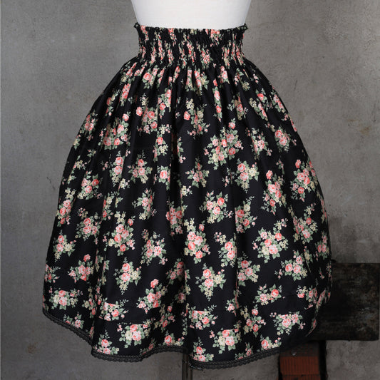 High Waist Floral Skirt