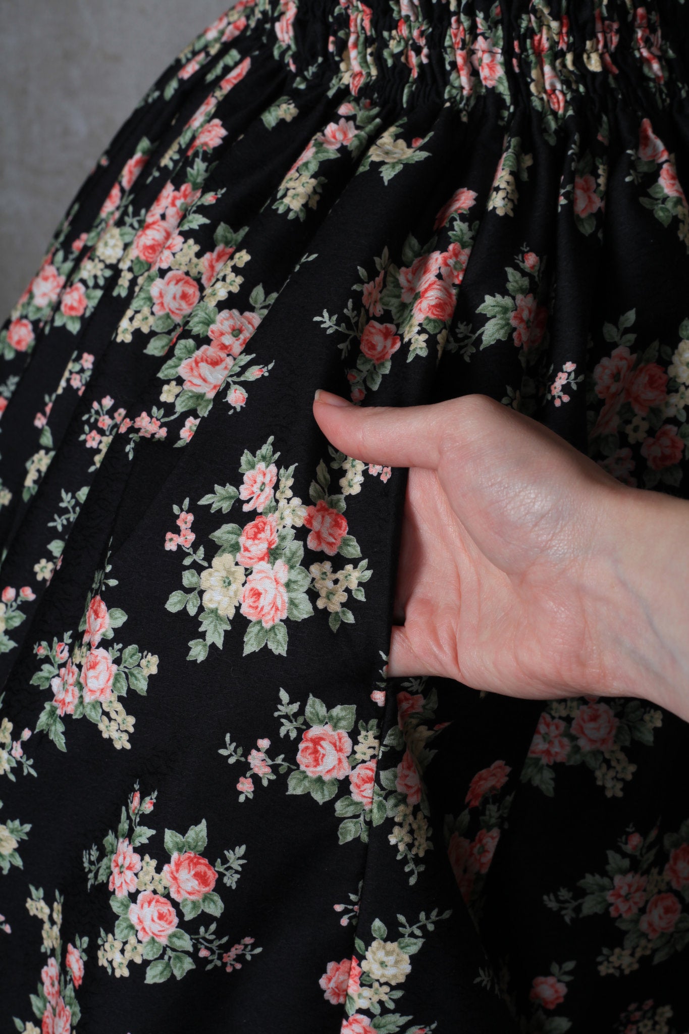 High Waist Floral Skirt