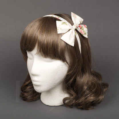 Small Floral Bow on Headband