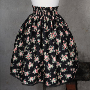 High Waist Floral Skirt